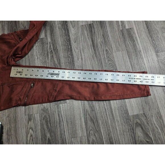 White House Black Market Womens Size 0 Short Skinny Ankle High Rise Red Jeans - Picture 10 of 12